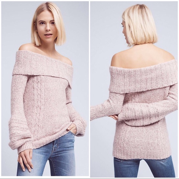 Anthropologie Sweaters - ANTHROPOLOGIE Sleeping On Snow  Off-The-Shoulder